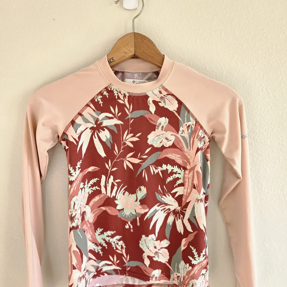 Columbia Floral Rash Guard Top